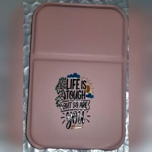 Customized "Life Is Tough, But So Are You" Compact Folderable Mirror